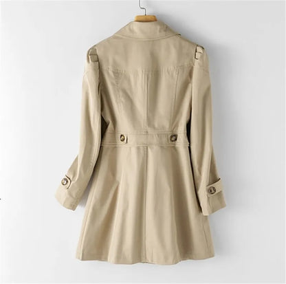 Dames Elegante Getailleerde Trenchcoat Jas