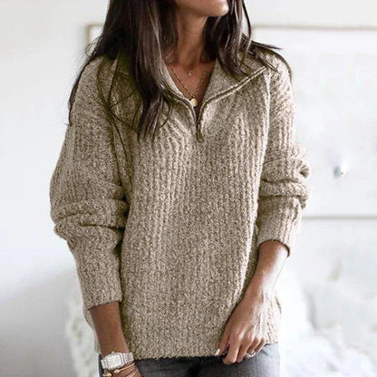 Pullover voor vrouwen met half zip