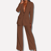 Zakelijke Elegante Blazer Set Met Broek Voor Dames