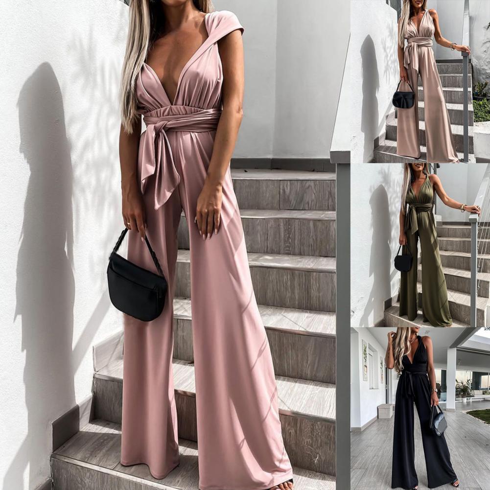 Elegant Halter Jumpsuit with Wide Legs