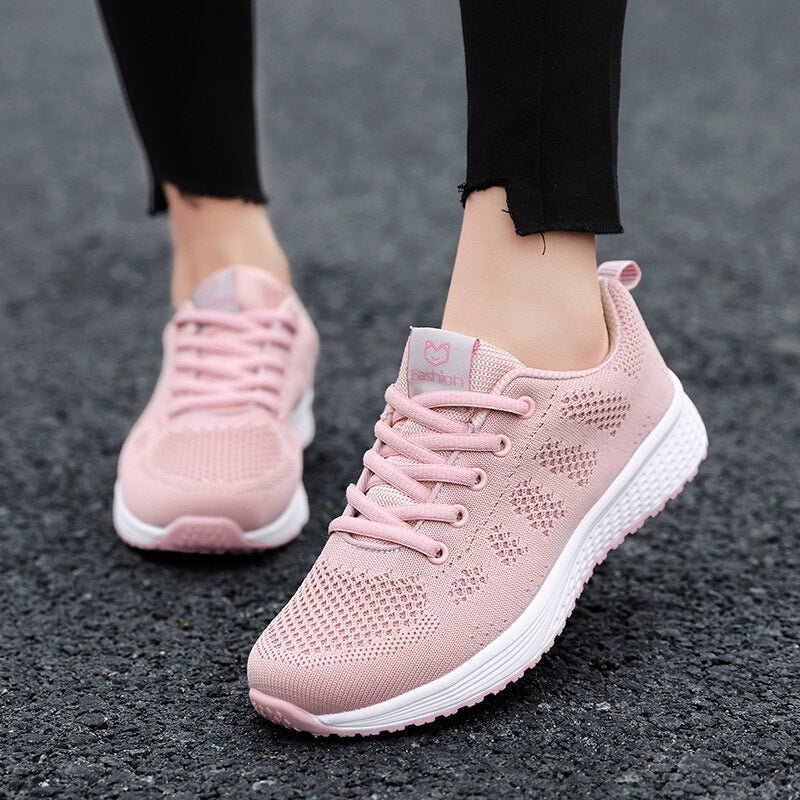 Sportieve Sneakers Met Ademend Mesh Voor Dames