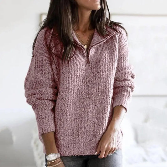 Pullover voor vrouwen met half zip