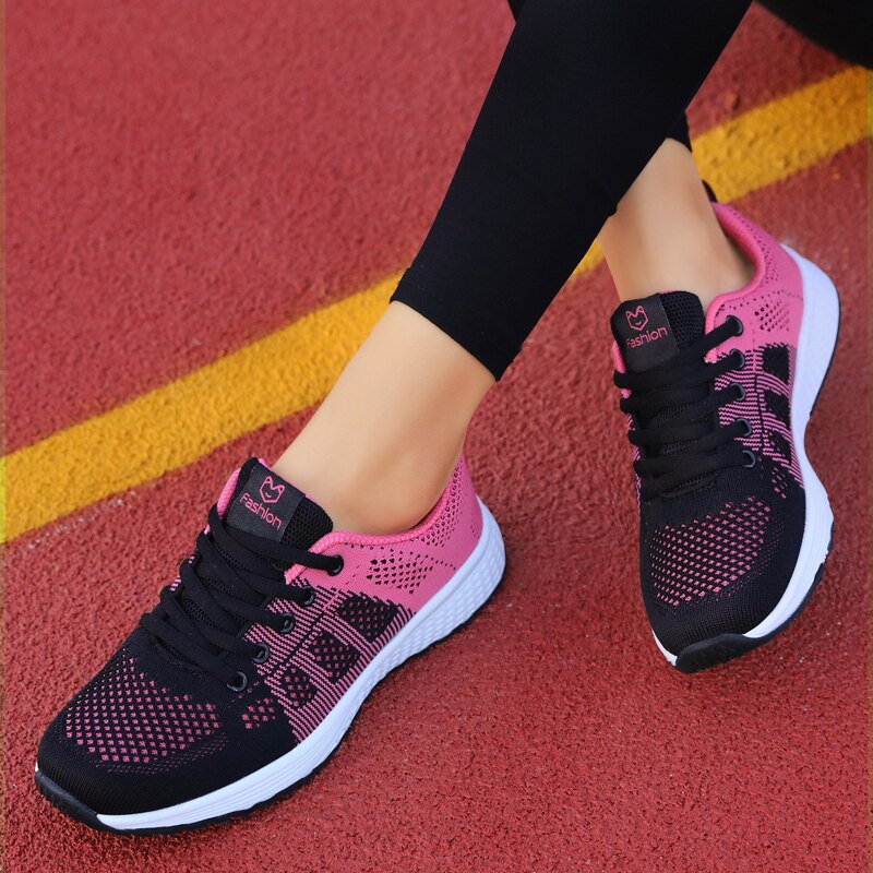 Sportieve Sneakers Met Ademend Mesh Voor Dames