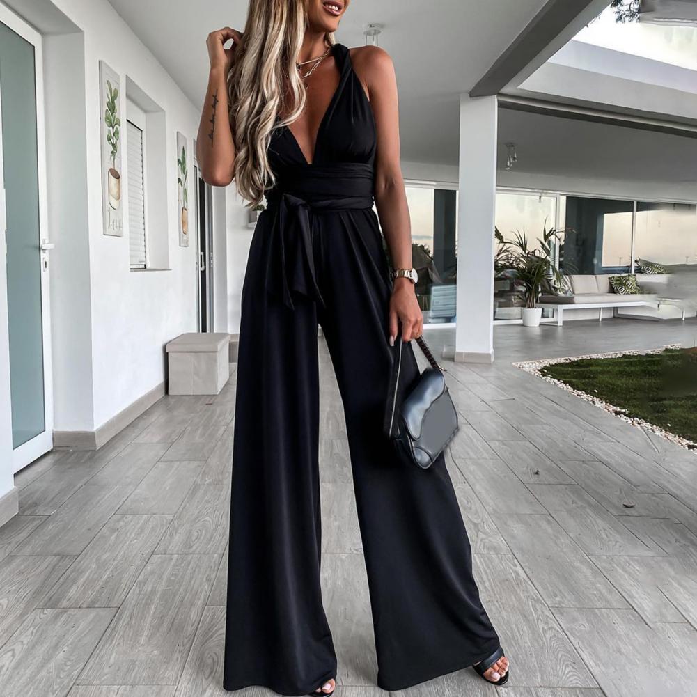 Elegant Halter Jumpsuit with Wide Legs