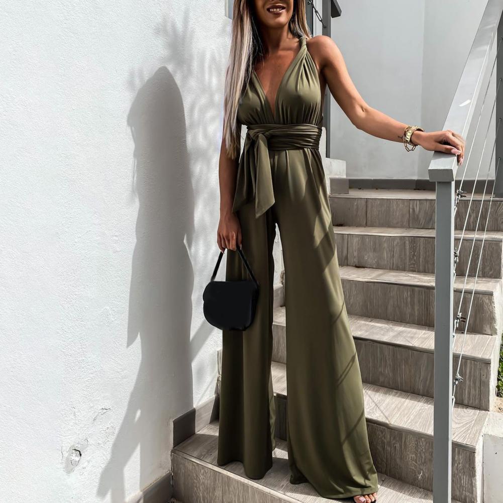 Elegant Halter Jumpsuit with Wide Legs