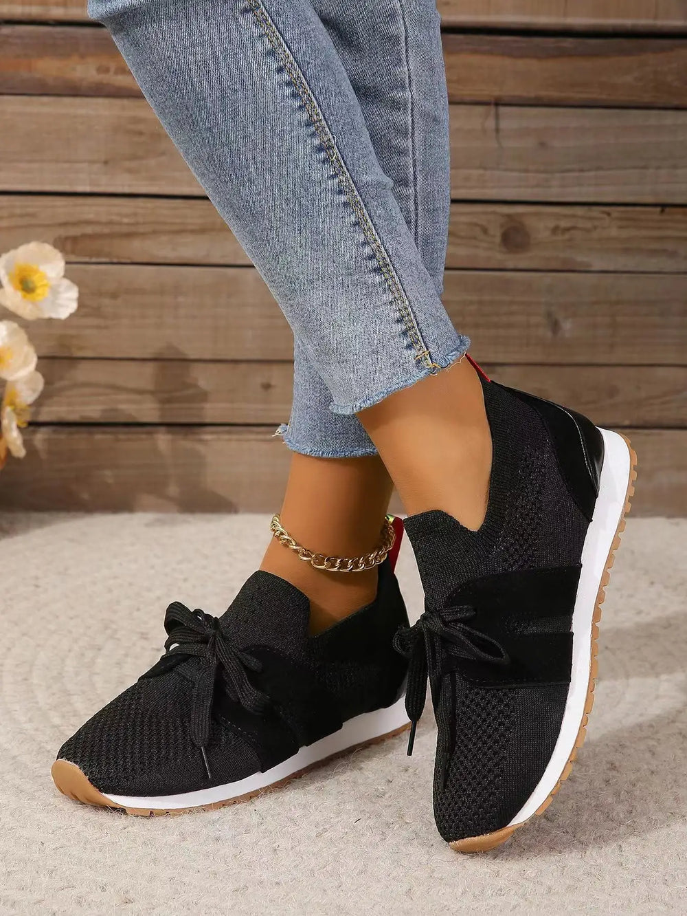 Hazel Shoes | Mesh Lace-Up Comfy Sneakers