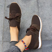 Hazel Shoes | Mesh Lace-Up Comfy Sneakers