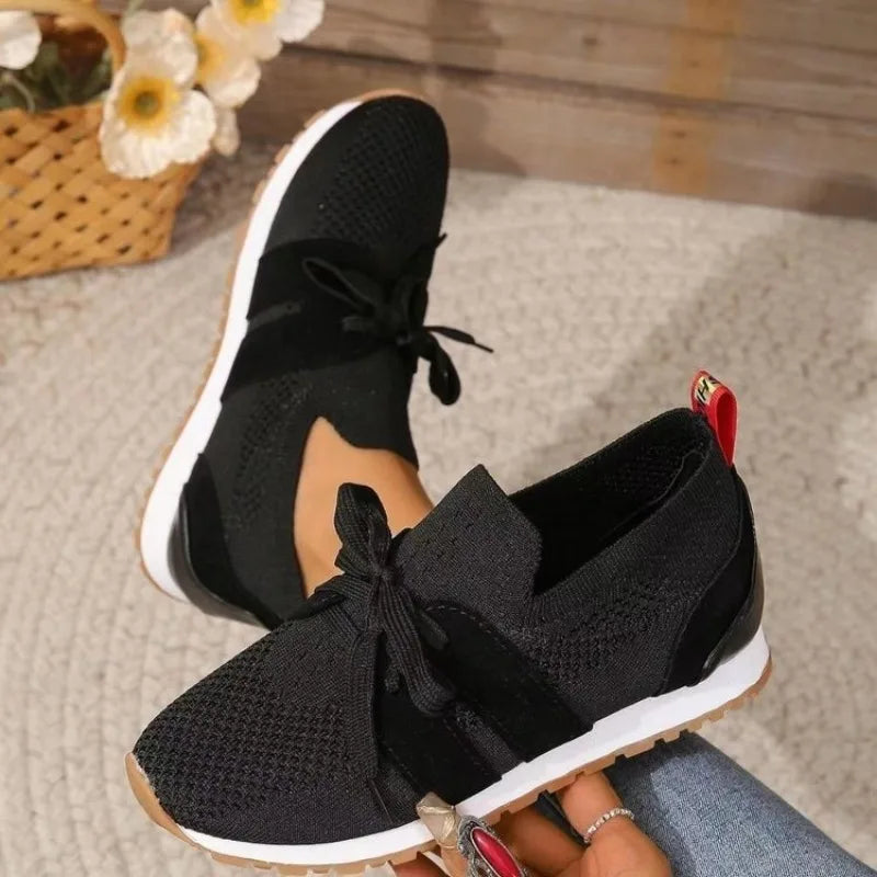 Hazel Shoes | Mesh Lace-Up Comfy Sneakers