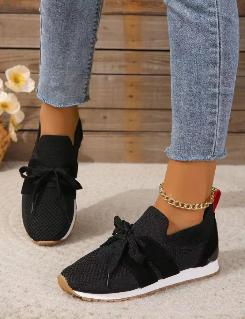 Hazel Shoes | Mesh Lace-Up Comfy Sneakers