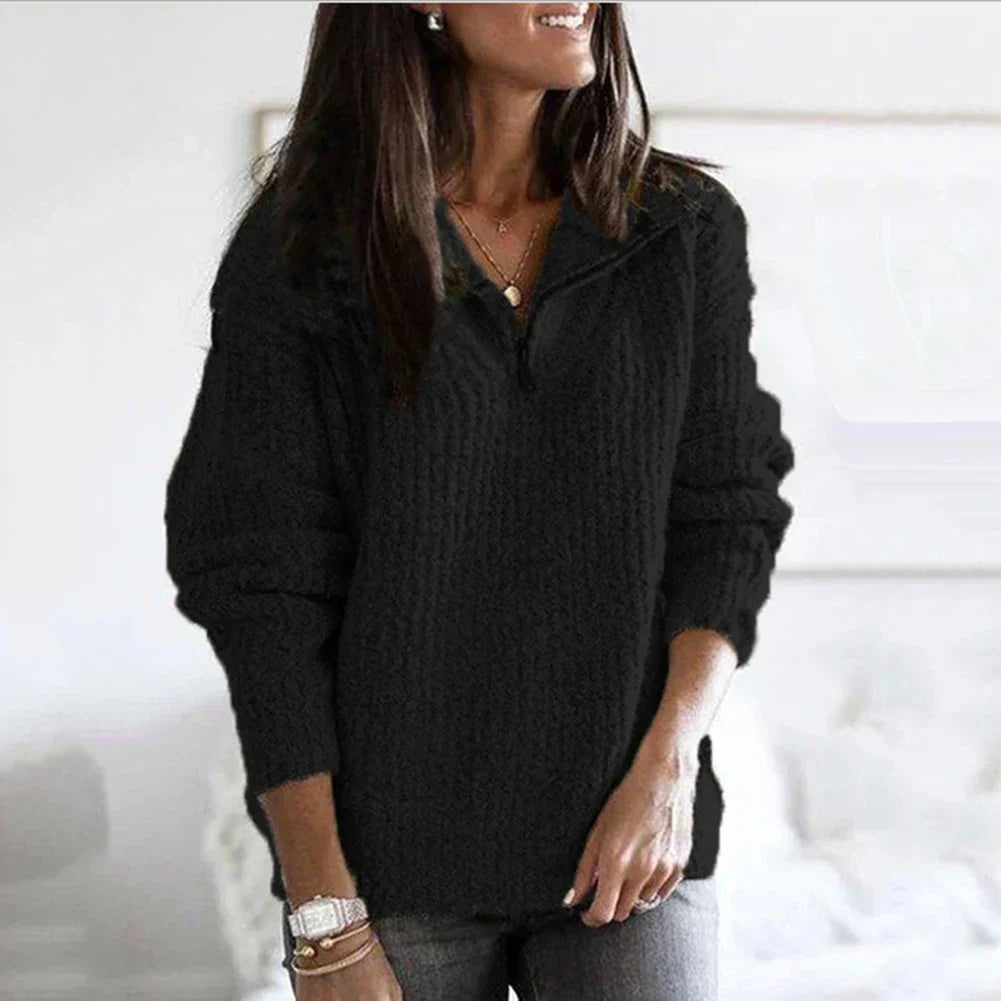Pullover voor vrouwen met half zip