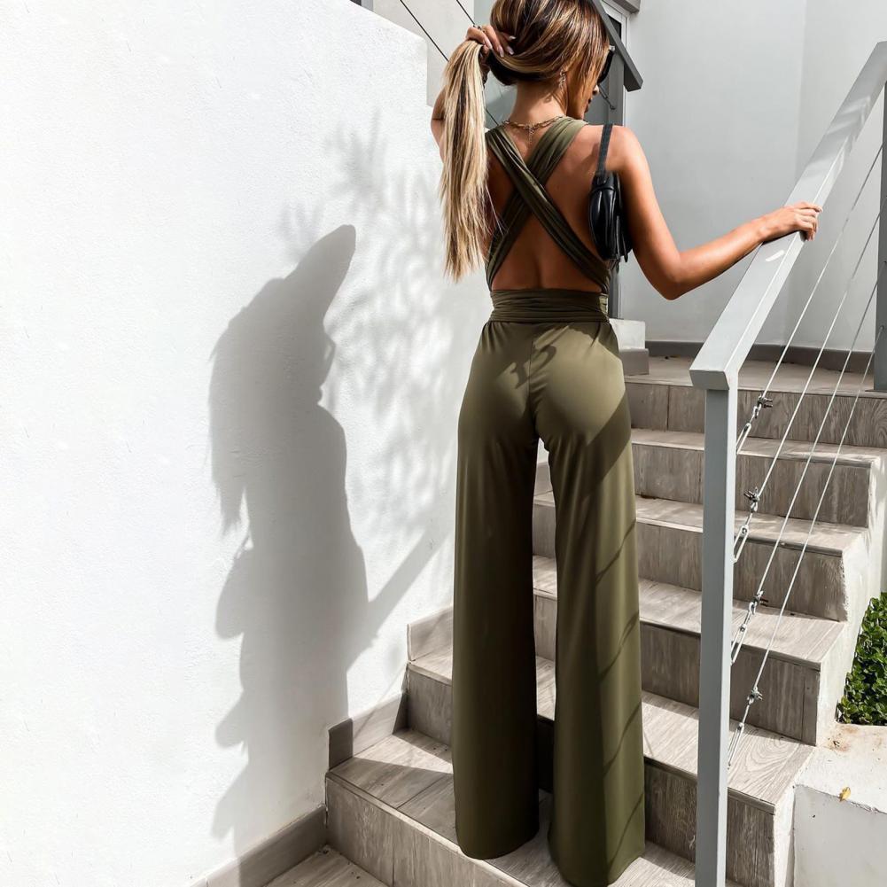 Elegant Halter Jumpsuit with Wide Legs