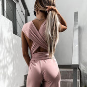 Elegant Halter Jumpsuit with Wide Legs