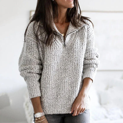Pullover voor vrouwen met half zip
