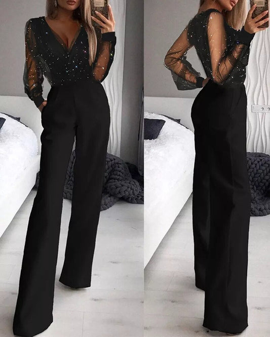 Marwa - Elegante jumpsuit met glitter bovenkant