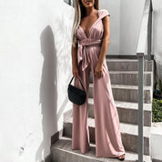 Elegant Halter Jumpsuit with Wide Legs