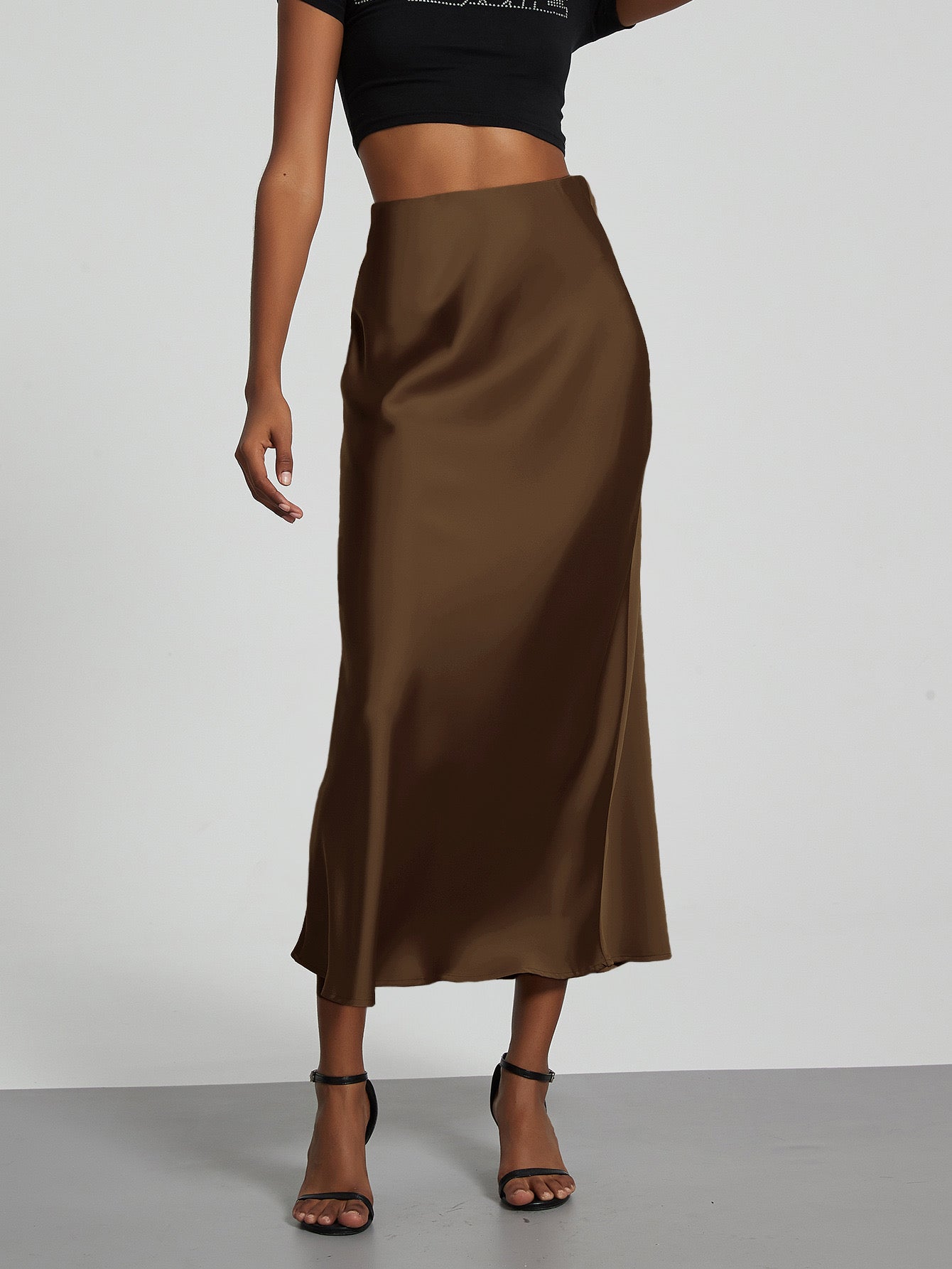 Zoë - Elegante lange satijnen maxi rok