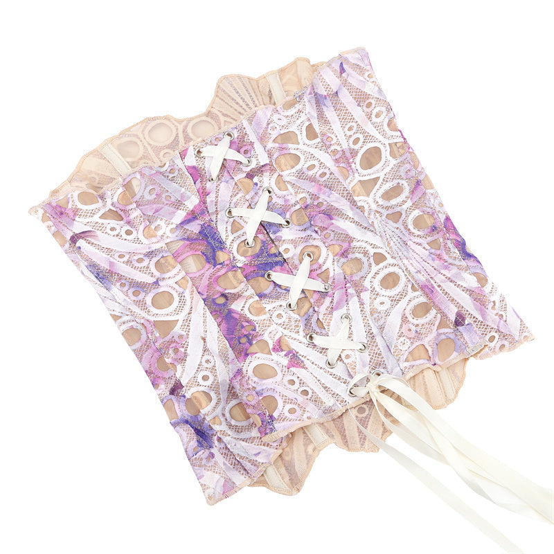 Stylish Women's Strapless Corset Top with Lace