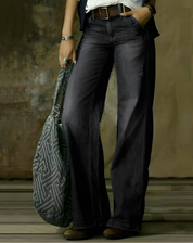 Vrouwen Hoge Taille Wide Leg Vintage Jeans