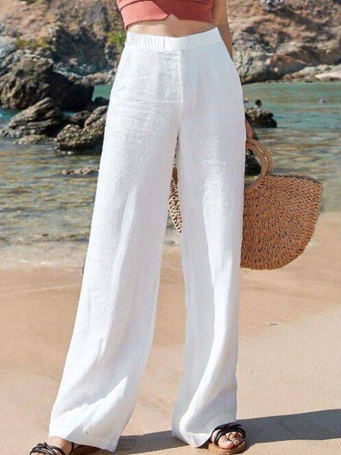 Lightweight Wide-Leg High-Waist Pants for Women
