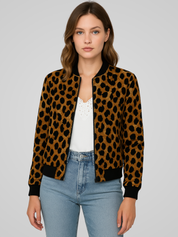 Veerle - Bomberjack met luipaard print