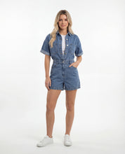 Jumpsuit Damen | Jeans-Overall mit Kragen & Kurzarm