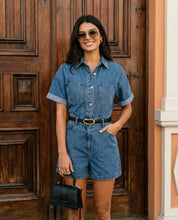 Jumpsuit Damen | Jeans-Overall mit Kragen & Kurzarm