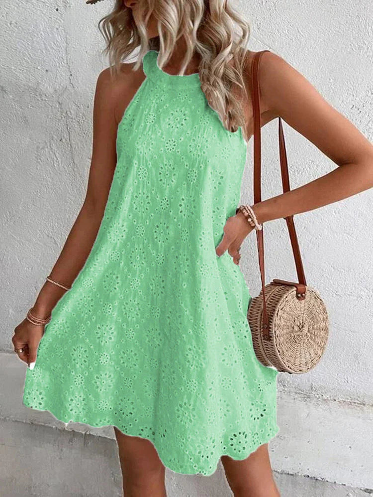 Kendra Dress | Elegant Sleeveless Swing Dress