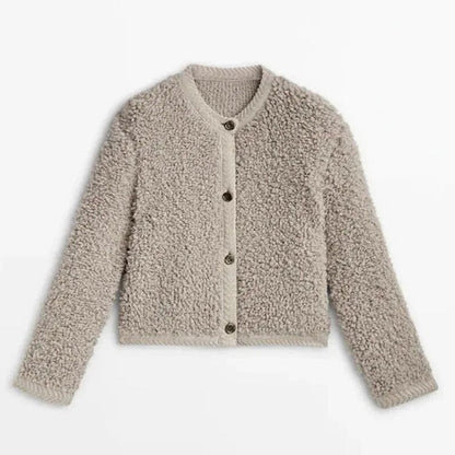 Teddy Vest Dames Warm en Zacht met Knopen en Zakken