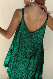 Kristy Dress | Sleeveless Sequins Mini Dress
