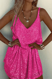 Kristy Dress | Sleeveless Sequins Mini Dress