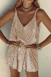 Kristy Dress | Sleeveless Sequins Mini Dress