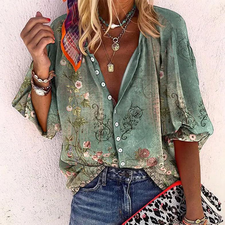 Ayla - Bohemian bloemenblouse