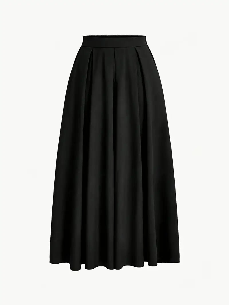Tijdloze Maxi Rok Met Hoge Taille En Soepel Vallende Plooien