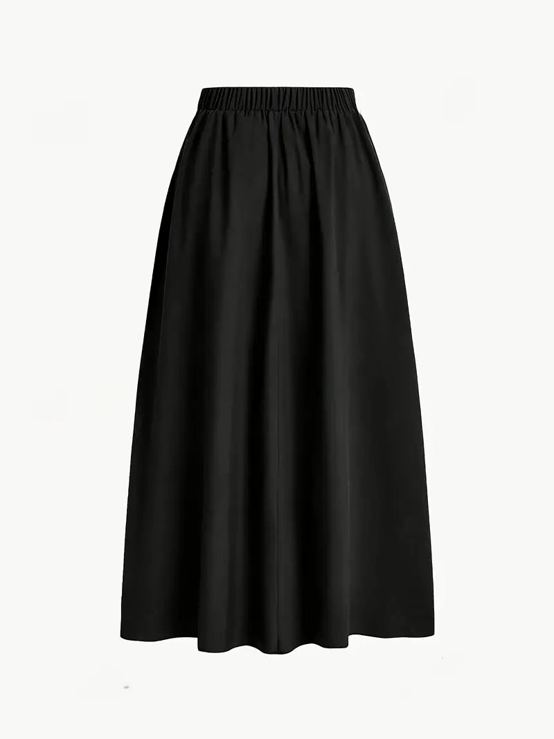 Tijdloze Maxi Rok Met Hoge Taille En Soepel Vallende Plooien
