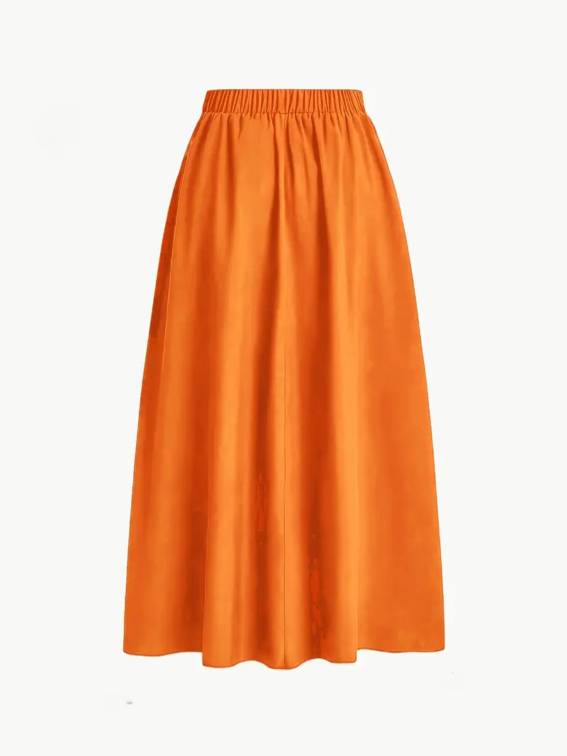 Tijdloze Maxi Rok Met Hoge Taille En Soepel Vallende Plooien