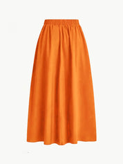 Tijdloze Maxi Rok Met Hoge Taille En Soepel Vallende Plooien