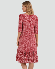 Boho Midi Jurk Met Bloemenprint En V Hals Voor Dames
