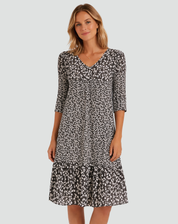 Boho Midi Jurk Met Bloemenprint En V Hals Voor Dames