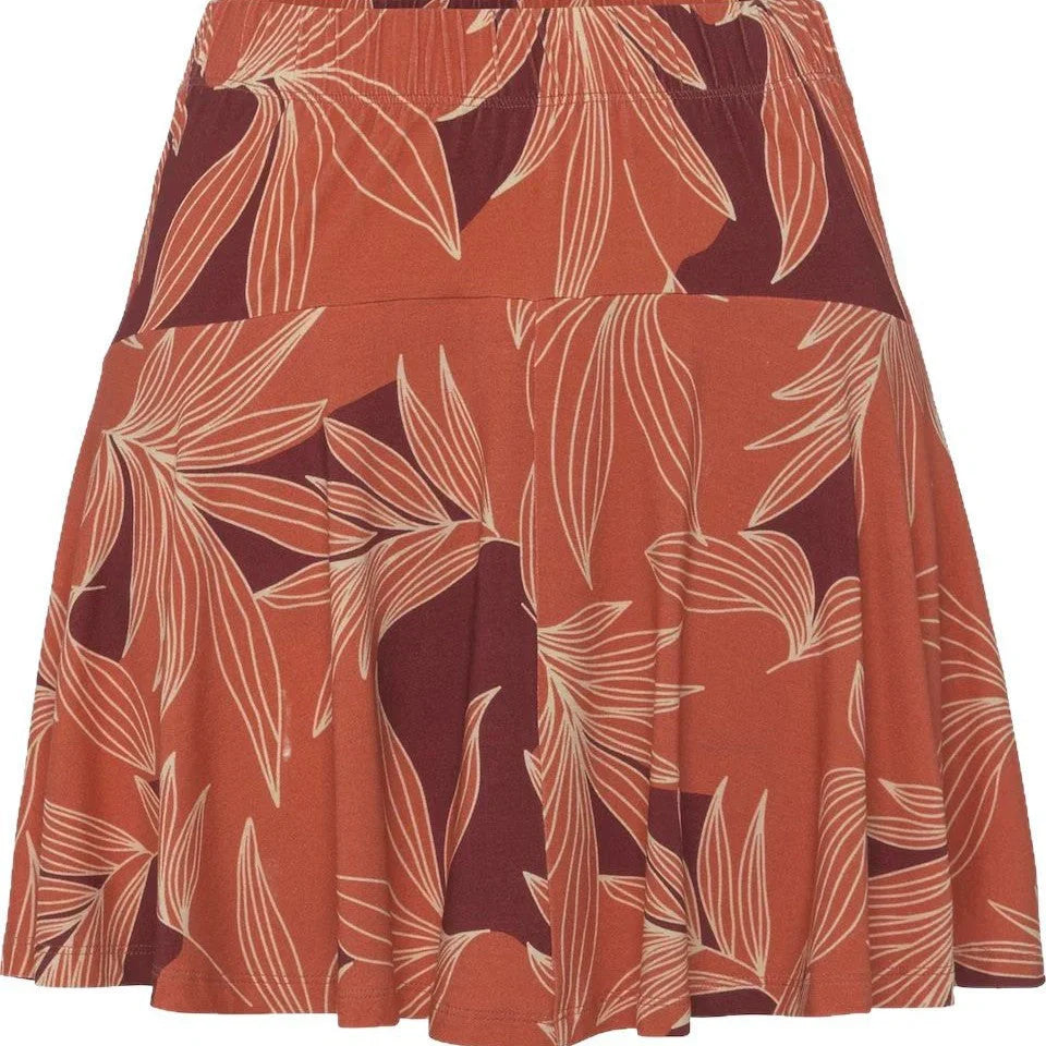 Liana Skort | Plus Size Tropical A-Line with Inner Shorts