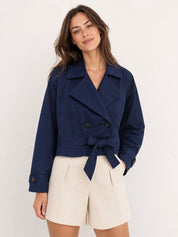 Lilia - Korte stijlvolle trenchcoat
