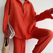 Ladies Summer Set With Blouse And Pants