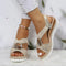 Lorna Sandals | Elegant Buckle Wedge Sandals