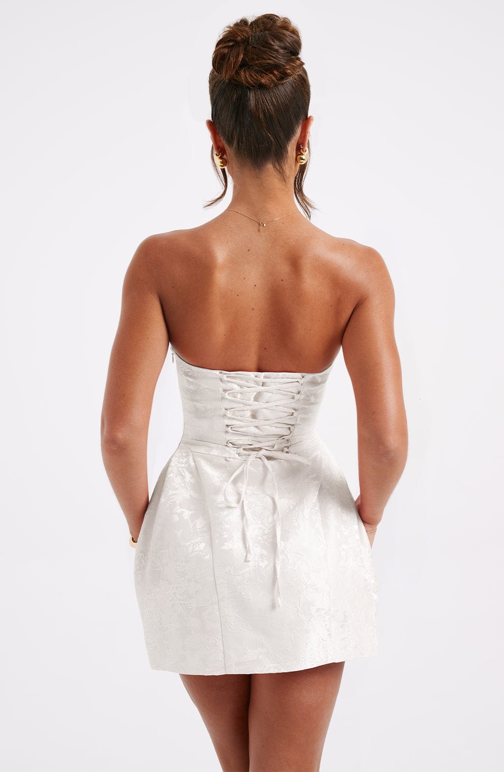 Elegant Strapless Dames Mini Cocktailjurk Met Strik