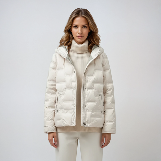 Gewatteerde Dames Puffer Winterjas met Capuchon