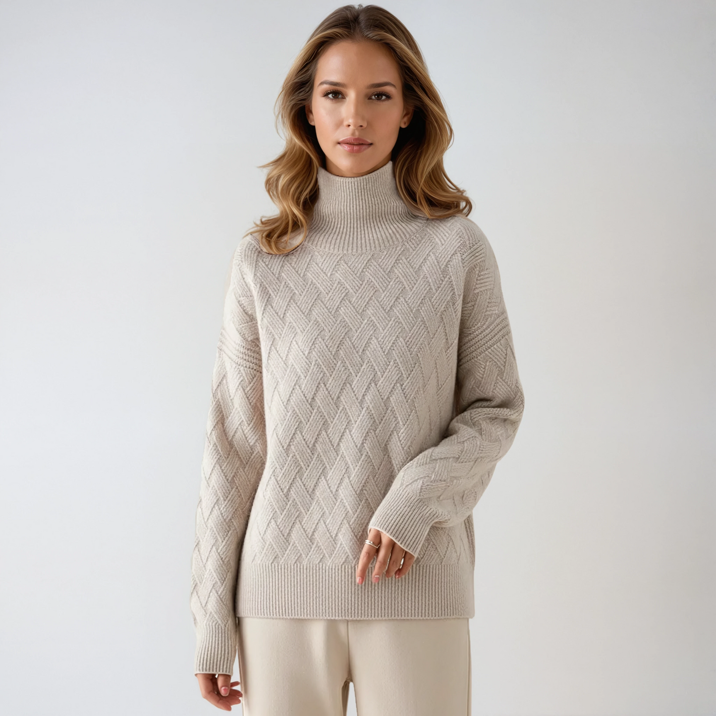Elegante Gebreide Dames Coltrui met Zachte Warme