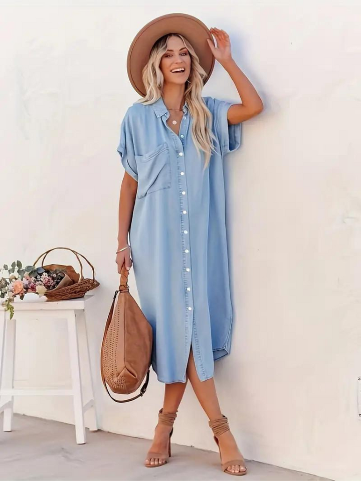 oversize midi shirt dress ELOQUII Women's Plus Size Tie Front Oversized Machine wash cold gentle cycle with like colors Oversized Midi Shirt Dress with