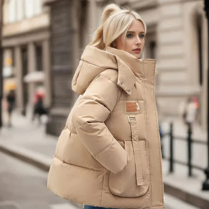 Waterdichte Vrouwen Puffer Winterjas Met Capuchon Oversized Dikke Kraag