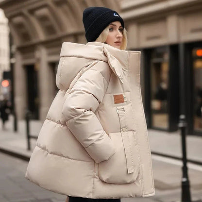 Waterdichte Vrouwen Puffer Winterjas Met Capuchon Oversized Dikke Kraag