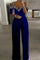 Dames Feestelijke Jumpsuit met Strassrand en Open Schouders