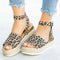 Mylene Sandals | Espadrille Sole Adjustable Ankle Strap Platform Sandals